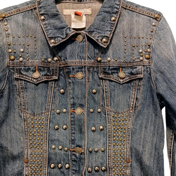Stetson Women's Western Denim Studded Trucker Jacket Size M - Picture 2 of 12
